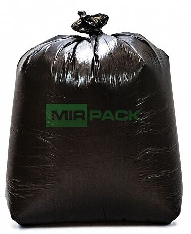 Мешки для мусора 240 литров, 35 мкм, черные, ПВД, в пачках 200 шт  - Вид 5