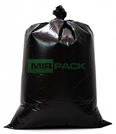 Мешки для мусора 120 л, 80 мкм, ПВД, 100 шт. черные,  2х слойные - Вид 1